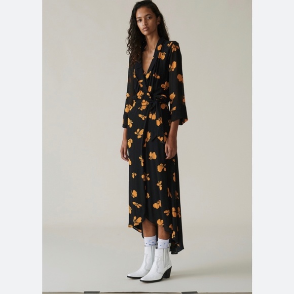 Nwot Ganni Fairfaxwrap dress